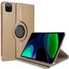 Case for Xiaomi Pad 6 / 6 Pro 11 Inches, 360° Rotating Shockproof Protection Synthetic Leather Gold