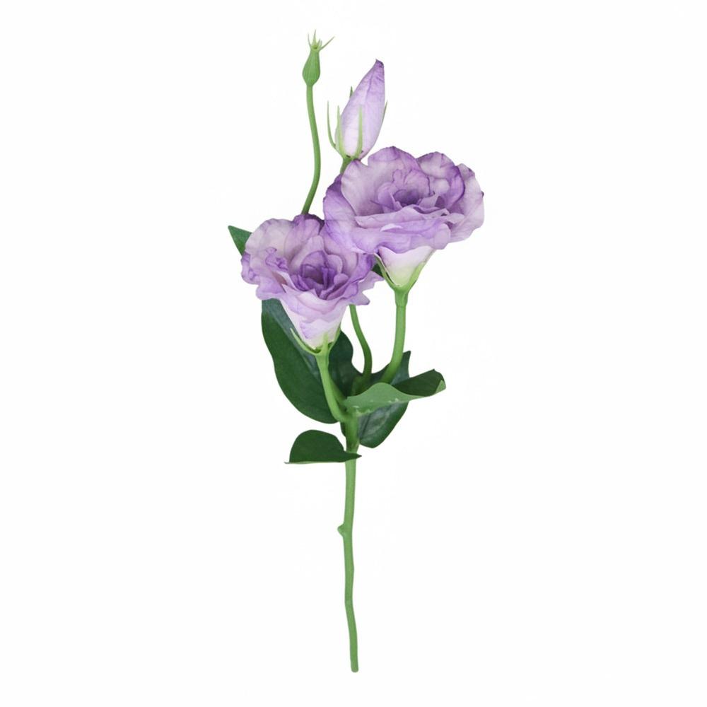 

3 Heads Eustoma Artificial Flowers Multicolor Silk Petals Simulation Lisianthus Flower Photo Props Floral Arrangement фіолетовий