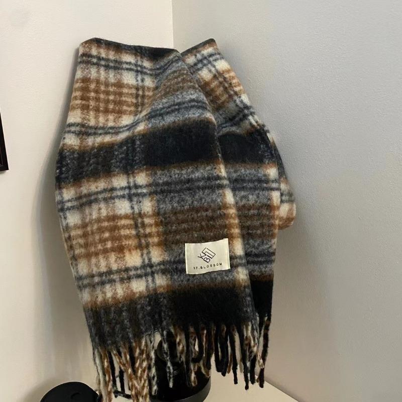 Winter new high-end wind warm scarf soft men's women's universal scarf women's winter