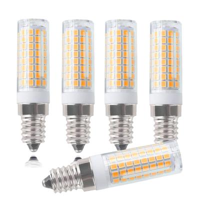[5-Pack] HXWY New E14 LED Bulb 7W E14 Base 100V 730LM Dimmable Equivalent To 70W-75W Halogen Lamp Energy Saving High Brightness Warm White 3000K