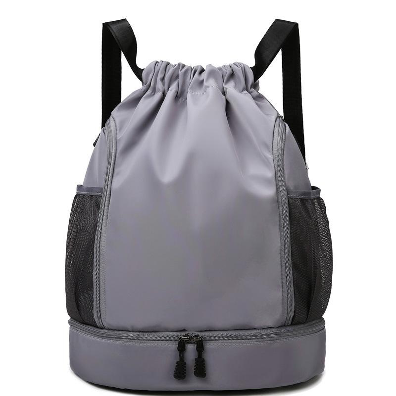 Men's Large Capacity Basketball & Swimming Drawstring Backpack - Portable Student Schoolbag with Logo Printing Option