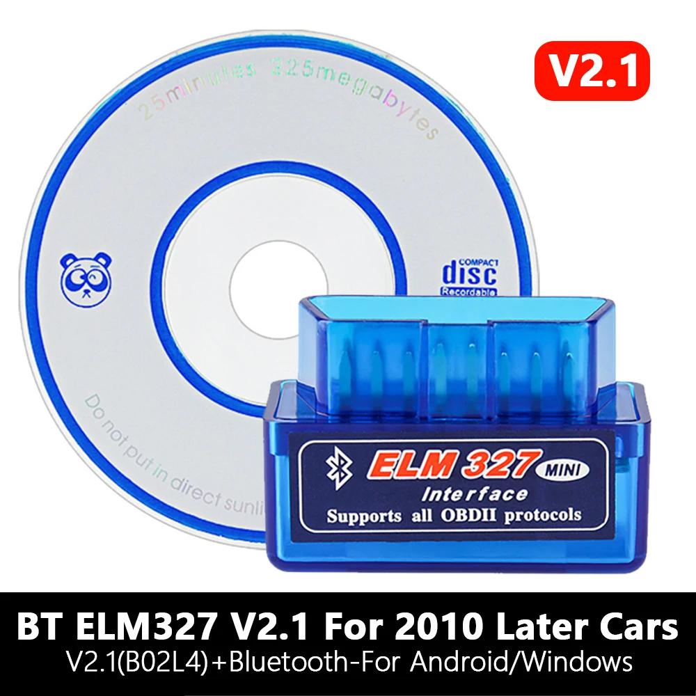 Bluetooth 5.1 ELM327 V2.1 Auto OBD2 Scanner Car Diagnostic Tool Code Reader Tool Super MINI ELM 327 V1.5 For Android