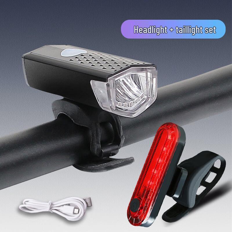 Rechargeable Bicycle Front and Tail Light Set