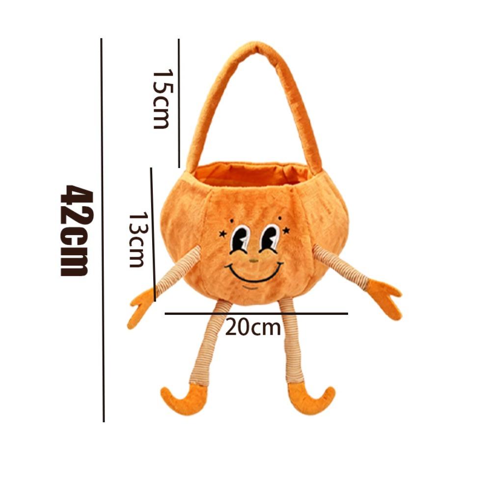 Flexible Ghost Plush Bag Handheld Pumpkin Candy Bucket Halloween Candy Bag Dessert Making
