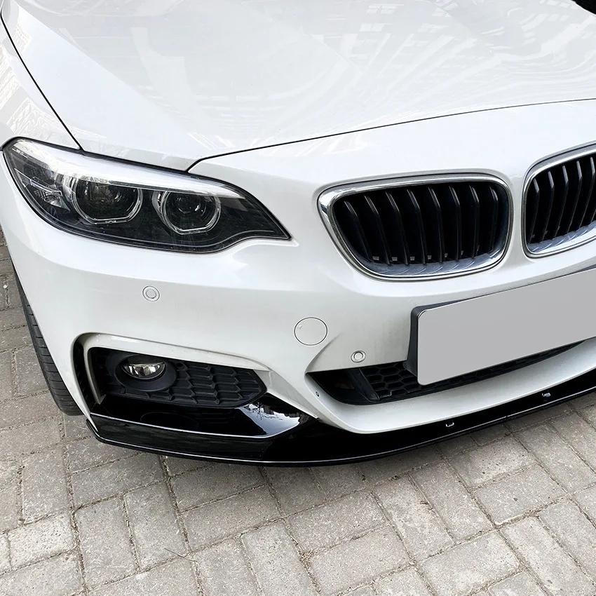For BMW 2 Series F22 F23 M235i M240i M-Sport 2014 To 2019 Car Spoiler Cover Guard Deflector Lips Front Bumper Splitter Diffuser