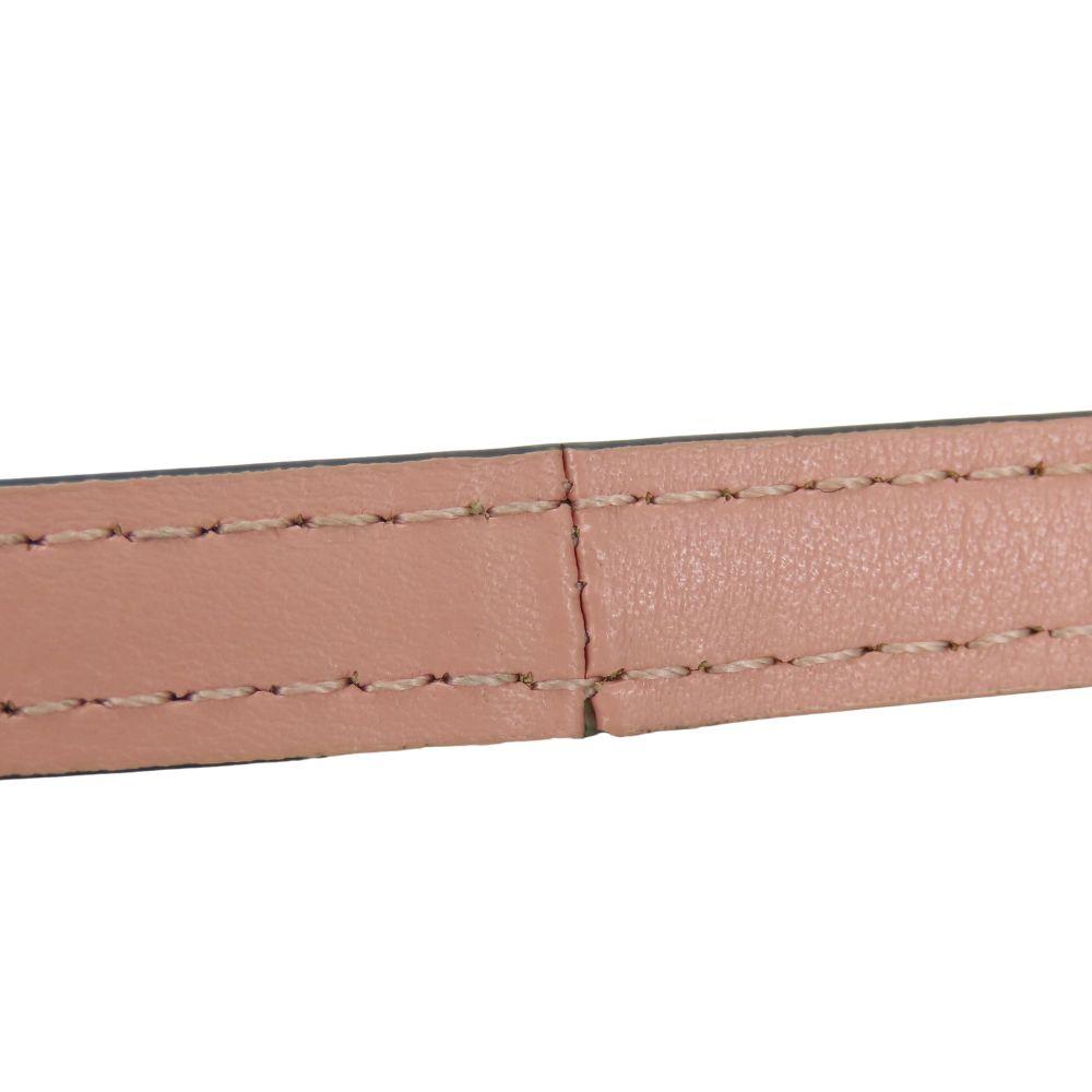 Used COACH Shoulder strap leather Navy pink Accessory