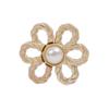 Reusable Metal Waist Buckle Pearl Flower Style Retractable Waist Tighten Buckle Clip Snap Fastener Pants Pin for Jeans Button