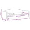 Daybed Dark Grey 80x200 Cm Fabric