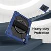 For iPad Air 13 (2025)/(2024) Case Silicone + PC Kickstand Tablet Cover with Handy Strap, Shoulder Strap