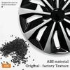15 inch Knife Style Hubcaps Black & Silver Wheel Covers for Cars Set of 4 Fits Honda Volkswagen, Chevy, Mazda,Dodge Hub Caps