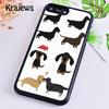 Krajews Dachshund Doxie Dogs Hearts Phone Case Cover For iPhone 17 Air 16 15 14 plus 11 12 13 pro max coque Fundas