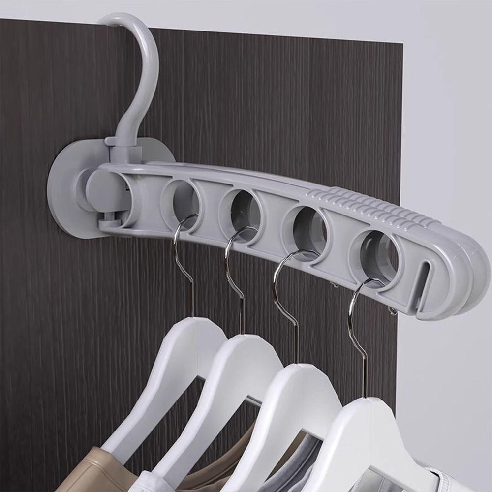 3Pcs Plastic Clothes Drying Rack Foldable Skirt Hanger 8-hole Travel Hangers  for Business Trip