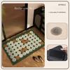 High-end Retro Printed Carpet Diatomaceous Earth Mat Bathroom Mat Water Absorbent Quick-drying Non-slip Mat
