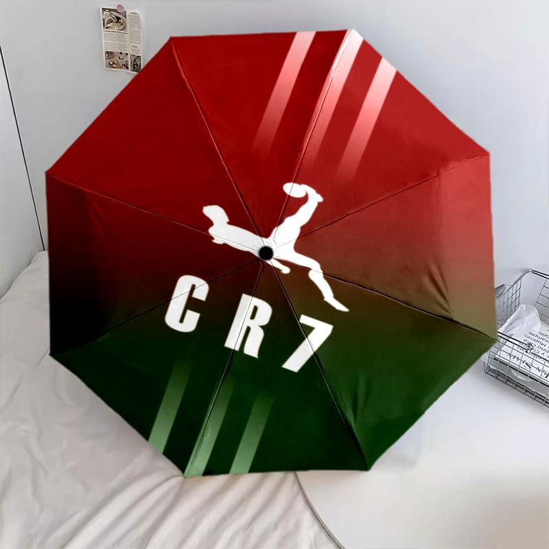 Ombrello pieghevole Legacy di CR7 Portatile Adatto a tutte le stagioni Tre pieghe stampa leggero