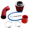Car Universal 3" 76mm Air Filter & Cold Air Intake Pipe Turbo Induction Pipe Tube Kit With Air Filter Cone Aluminum Pipe Kit