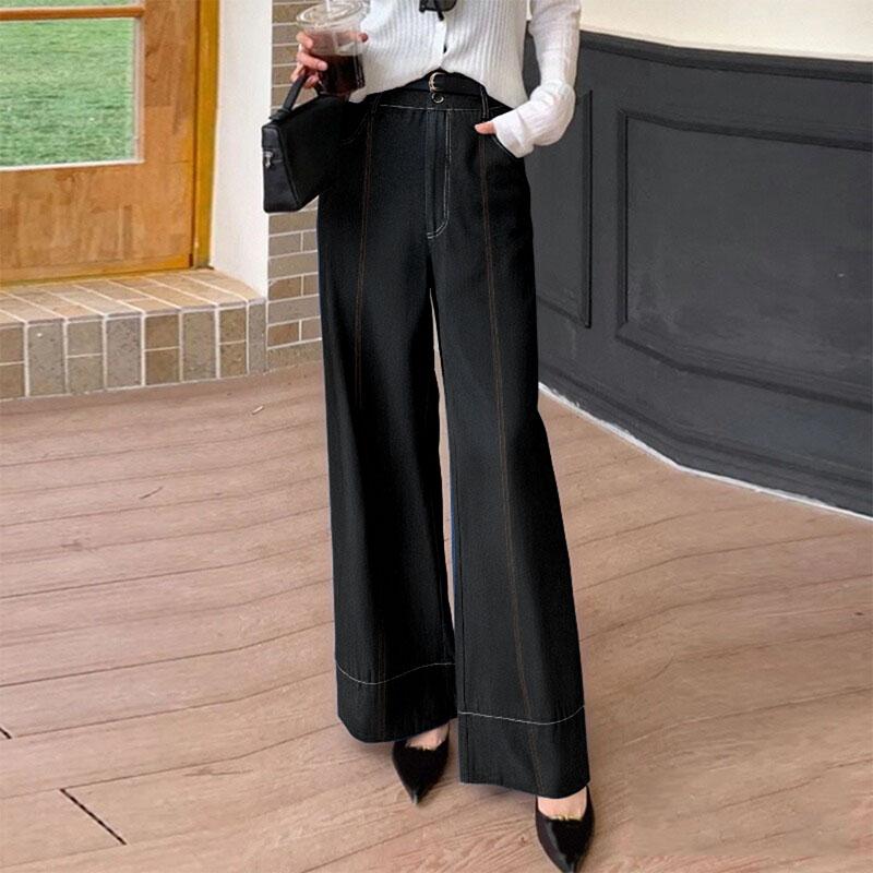 

ZANZEA Женские повседневные однотонные свободные длинные брюки S