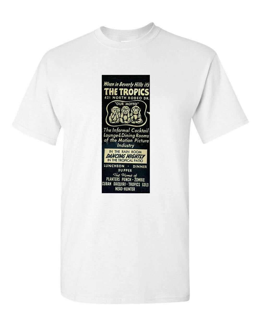 

Retro Tiki T Shirt White Cotton Bar Mug Restaurant No. 79 Tropics Beverly Hills 3XL