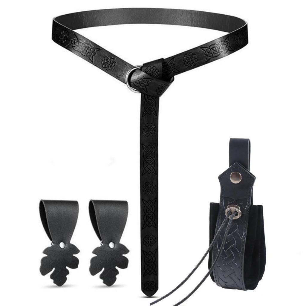 Medieval Viking Leather Cosplay Costume – Magic & Steampunk Props for Halloween