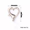 Zinc Alloy Heart Buckle Keychain with Rotating 8-Shaped Strap and 14mm Lobster Clasp for DIY Jewelry Accessories