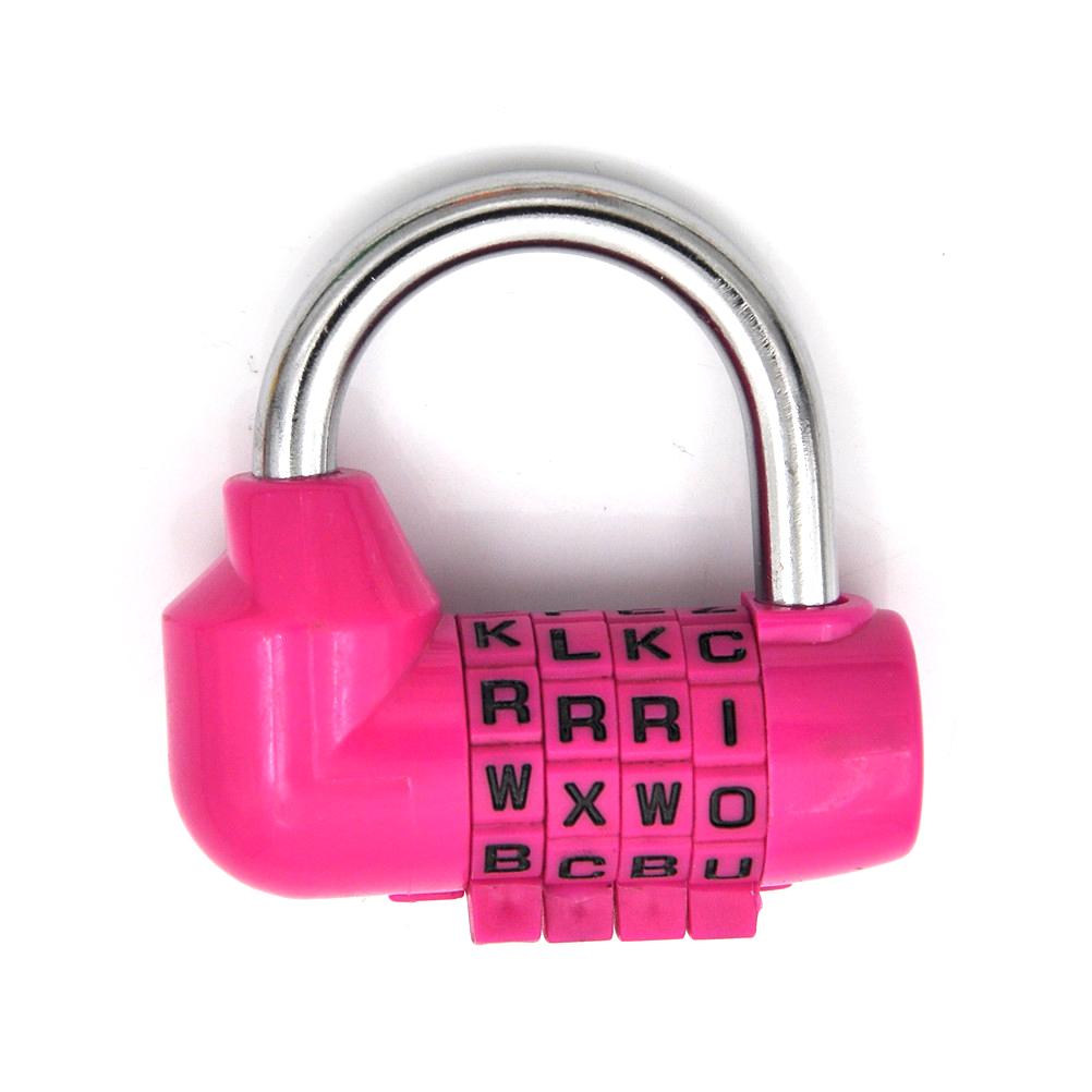 1 ud. Candado de Seguridad de Alta Calidad 4 Dígitos Numéricos Combinación de Letras Candado de Código de Seguridad para Viaje Candado con Contraseña para Diario