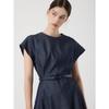 Cc Collect Belted Denim Flare Dress C252mse033