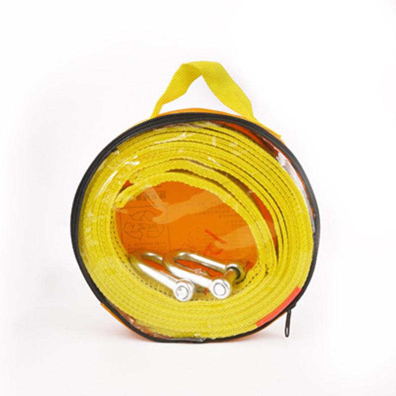 Safe Travel Steel Wire Car Tow Rope - Reinforced Emergency Tie-Down Strap