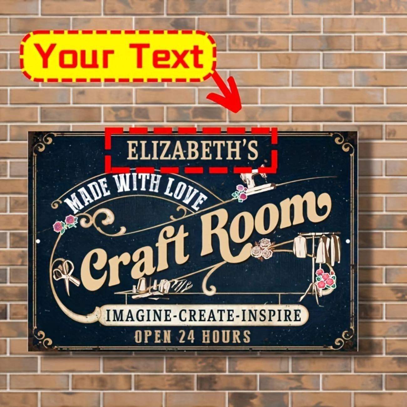 

Custom Iron Craft Name Sign High Gloss Waterproof Metal Plaque Wall Decor Home Kitchen белый