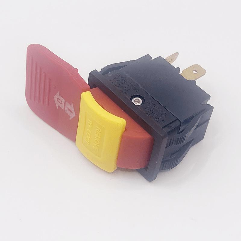 Red Yellow Plastic Key Switch 250V Design Clamp Connector For Electrical Equipment Control Lockable Hardware