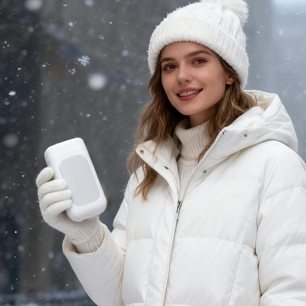 Hand Warmers Rechargeable 6000mAh 3 Level Adjustable Temperature Reusable Hand Warmer For Outdoor USB Rechargeable Warming