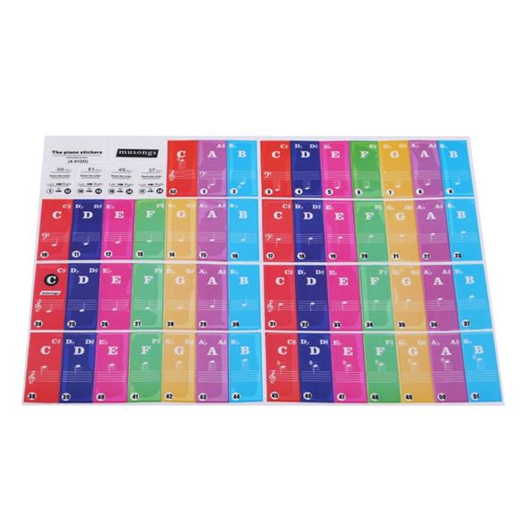 Creative Piano Decorations Fashion Piano Sticker Keyboard Note Notation Stickers Staves Stickers
