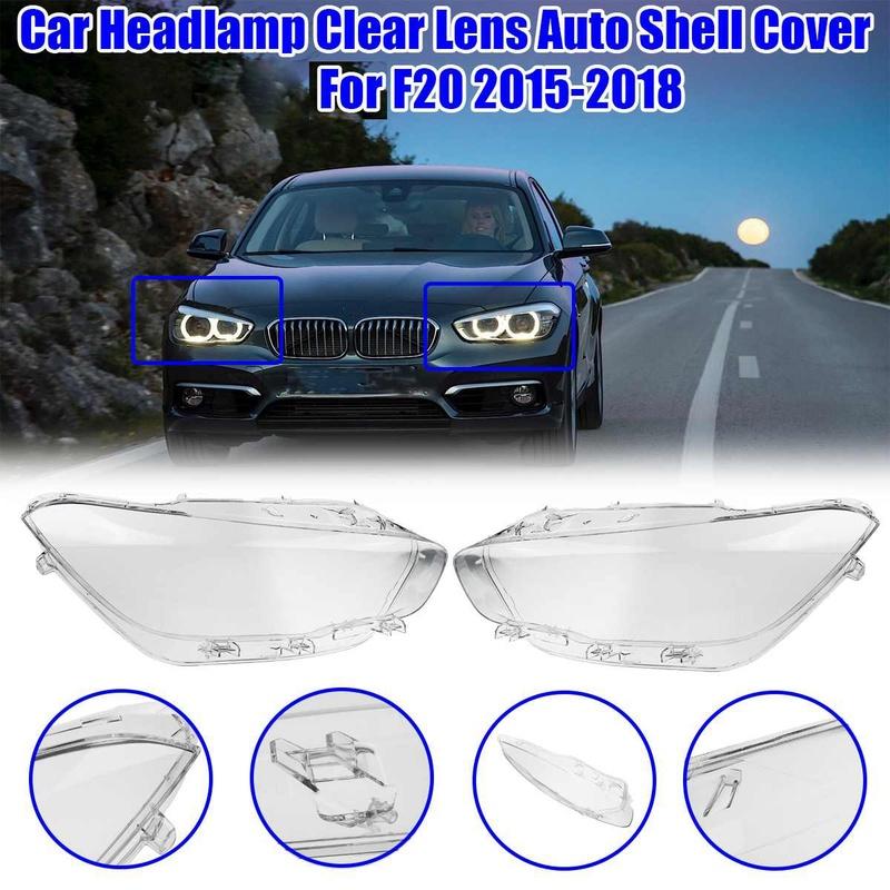 Car Headlight Glass Lampshade Headlight Shell Lens Lamp Cover Lens for-BMW 1 Series F20 116I 118I 120I 2016-2019