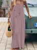 2025 European Summer Women's Bohemian Backless Spaghetti Strap Beach Dress