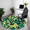1pc SkeleFun HalloweenParty Office Round Area Rug, Indoor Mat Suitable ForOffice, Under Office Chairs Bedroom Living Room Home Decor, Room Decot139