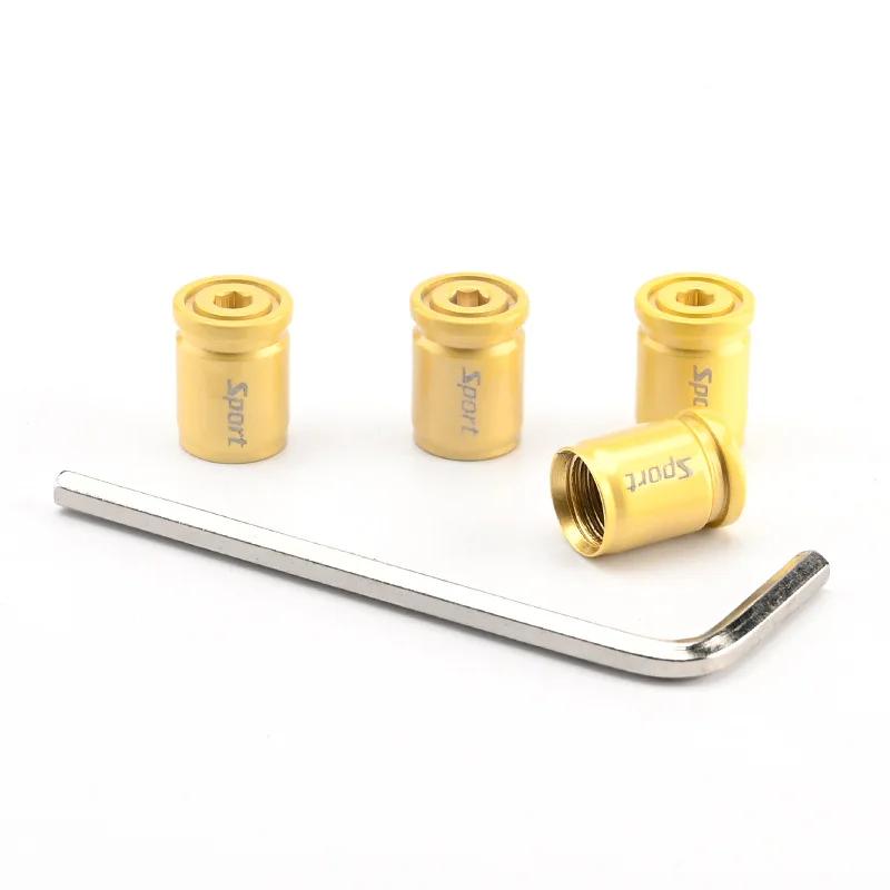 

Anti-theft Sport Car Tire Valve Caps Zinc Alloy Wheel Tire Stem Air Cap for Auto AutomativeTrucks Motorcycle Bicycle Bike золотий