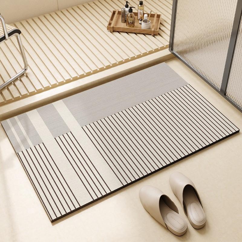 Bathroom Floor Mat, Bathroom Diatomaceous Earth Absorbent Mat, Bathroom Entrance Carpet, Non Slip Foot Mat,Water Absorbing Rug