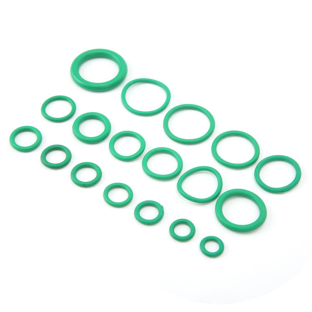 270pcs 18 Sizes Car Air Conditioning Compressor Seals Assortment Kit Green ORing for Water Faucet