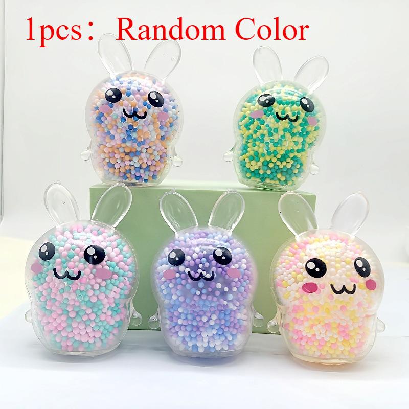 1 STUKS Squishy Konijn Stressballen met Licht Stressverlichtend Speelgoed Meisjes Kinderen Fidget Speelgoed Kleurrijk Konijn voor Paasmand Vullers