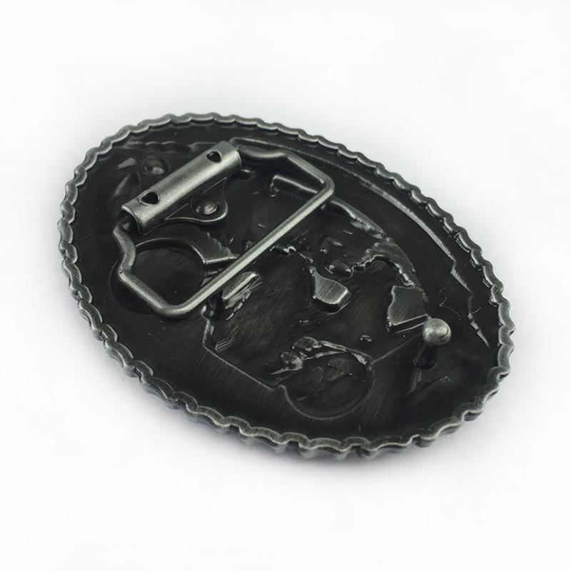 Zinc Alloy Wolf Head Belt Buckle - Western Cowboy Style