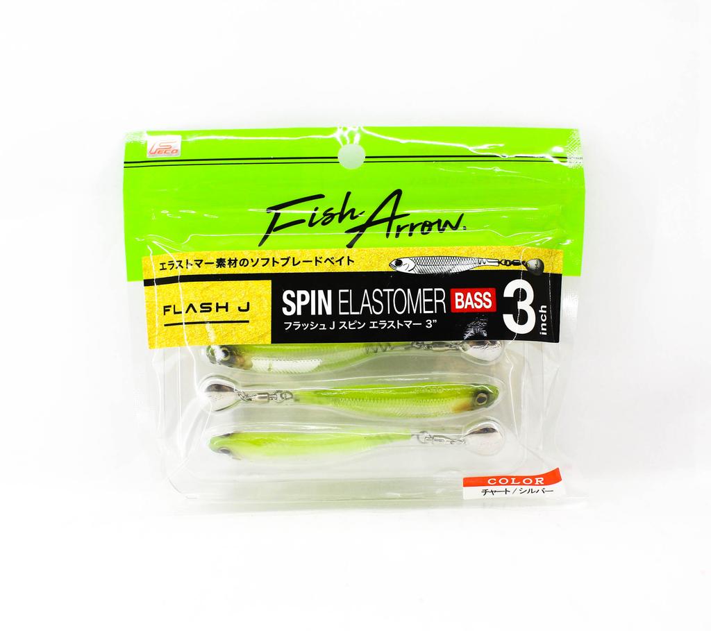 Fish Arrow Soft Lure Flash J Spin 3 Inch 3 Piece per pack 05 (8888)