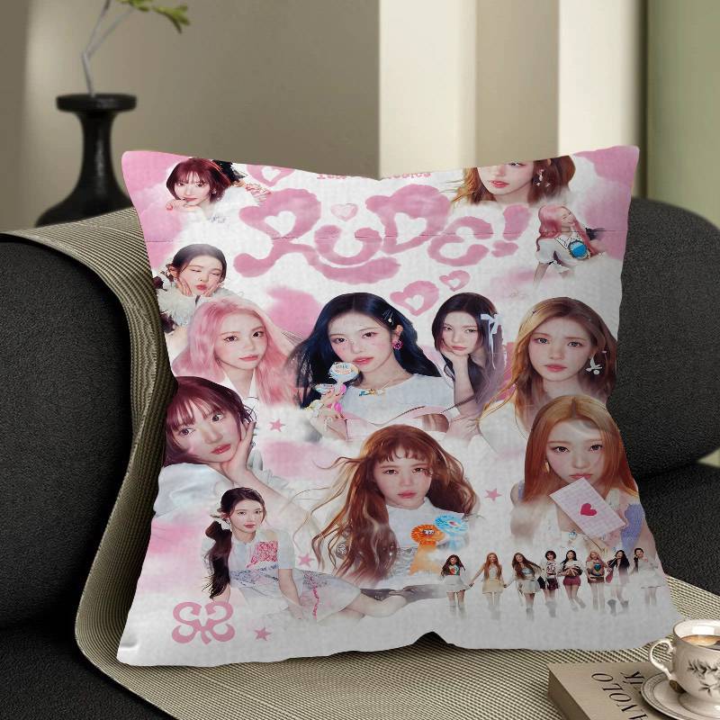 HEART2HEART KPOP GIRL H2H 45*45cm Cushion Cover Pillow Cover Decor Pillowcase Home Pillowcase For Couch Pillow