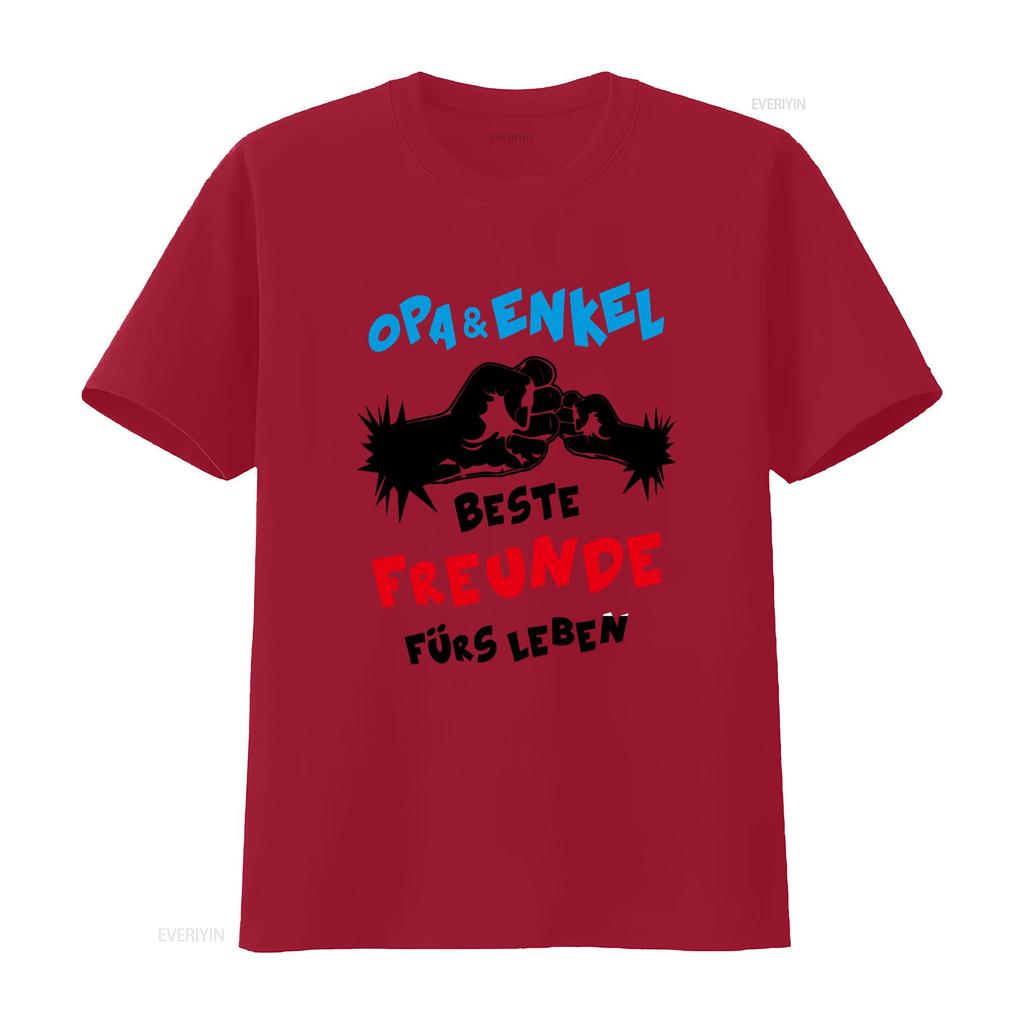 Opa Und Enkel Beste Freunde Fürs Leben Comic Herren T Shirt Unique Design for Grandfather and Grandson Bonding Vintage Washed