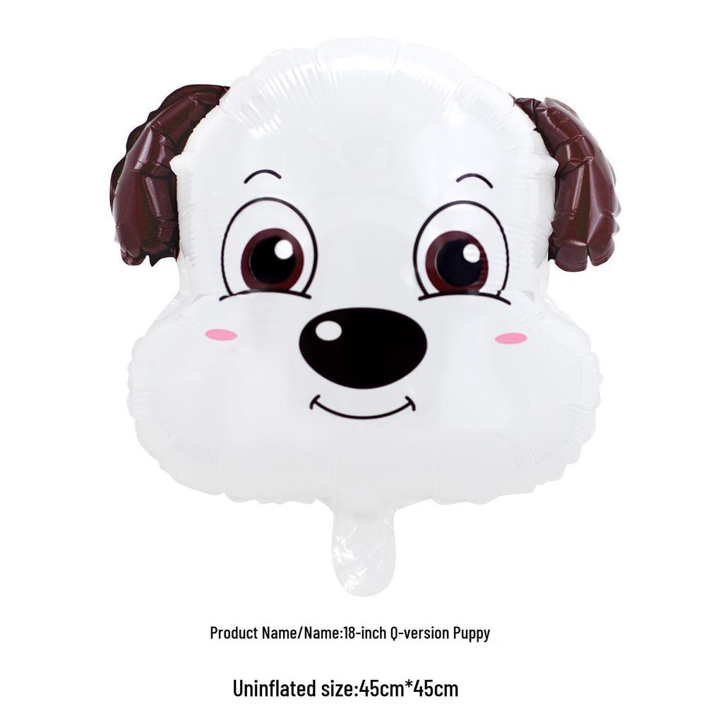 18" New Q Version Kids' Cartoon Animal Foil Balloon for Birthday Decorations