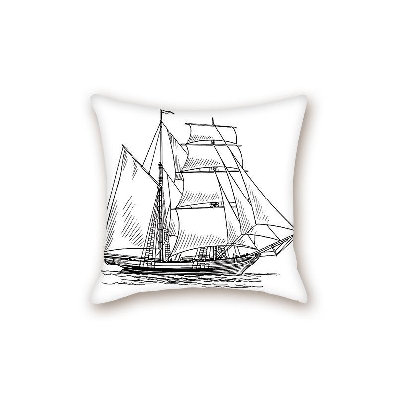 New Modern Simple Ocean Series Sofa Cushion Pillow Case Bedside Bedroom Backrest Pillow
