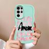 Amore-Liebe Rosa Buchstabe Weiche Handyhülle für Samsung Galaxy S23 Plus A26 A25 S22 Ultra S21 S20 FE S25 S24 A34 A36 A35 A55