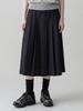 STAY WITH ME Pleated Midi Skirt_Black
