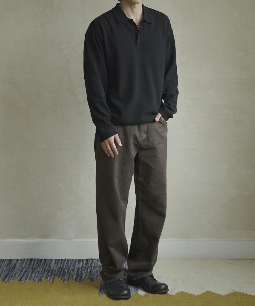 SIIIIDO Front Ct Line Collar Knit #3