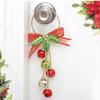 2pcs Christmas Jingle Bell And Bow Door Hanger Wall Hanger Ornaments