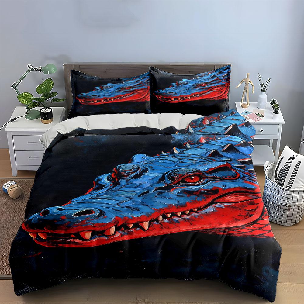 Blue and red dragon. Bedding sets Duvet cover sets Duvet covers Pillowcases(1* Duvet Cover 2* Pillowcases without duvet insert)