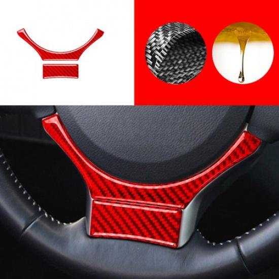 Red Carbon Fiber Car Interior Steering Wheel Lower Trim For Lexus CT200h 11-17