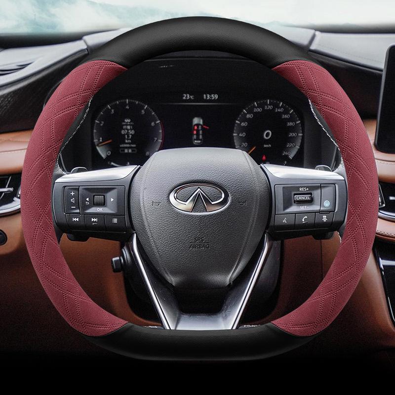 Wildleder-Lenkradabdeckung für Infiniti Q50L, QX50, QX60, QX55, Q70L - Für den Wintergebrauch